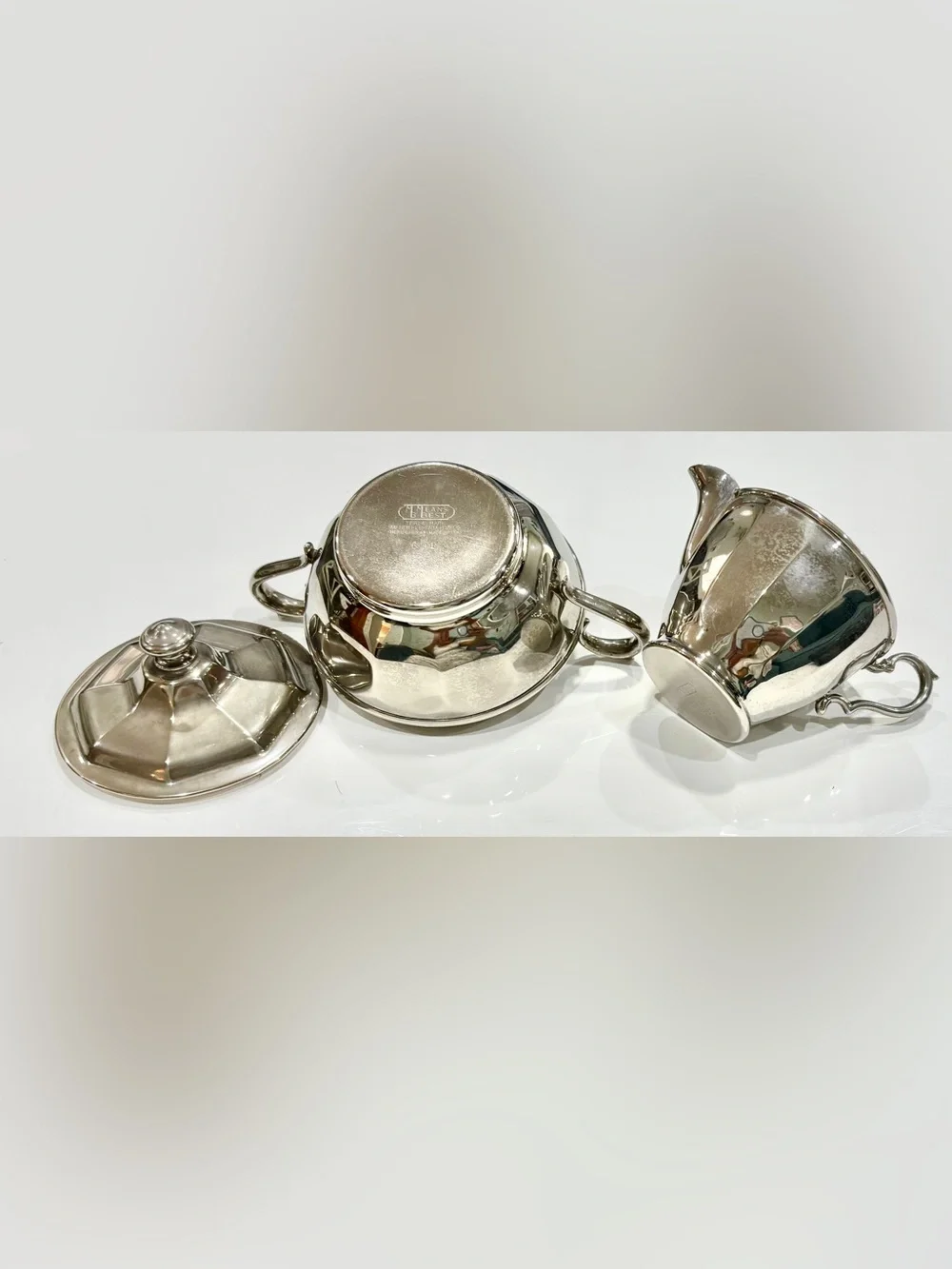 Vintage Manning, Bowman & Co. Silver-Plated Sugar Bowl and Creamer Set